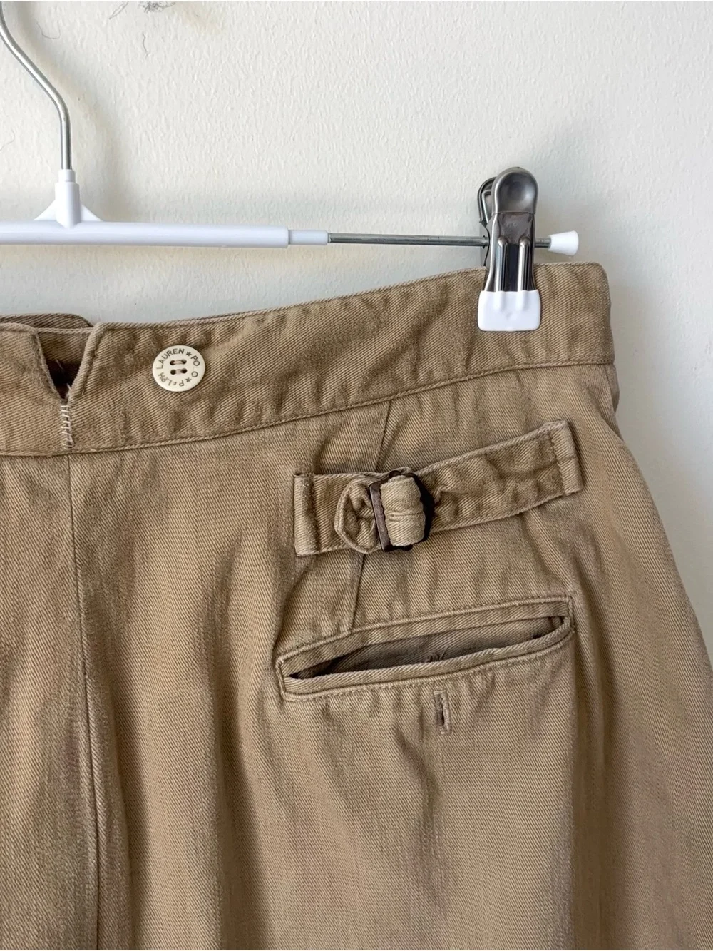 Vintage Ralph Lauren Country Khaki Skirt Size 12 Cotton Twill MiUSA Maxi Pencil